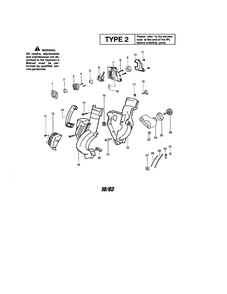 Housing/Fuel Tank Diagram and Parts List for BV200 Type 2 RECON Weed Eater Leaf Blower / Vacuum
